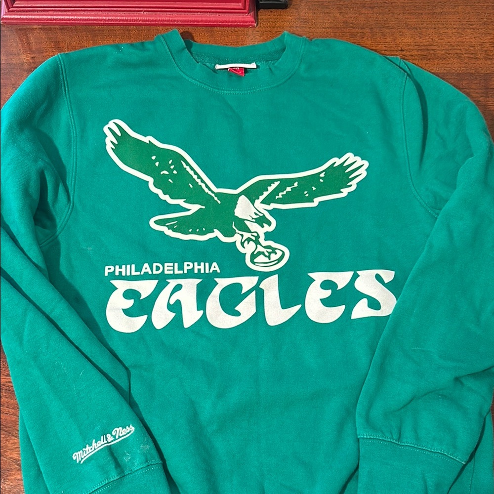 Mitchell & Ness Green Philadelphia Eagles Men's crew neck Sweatshirt